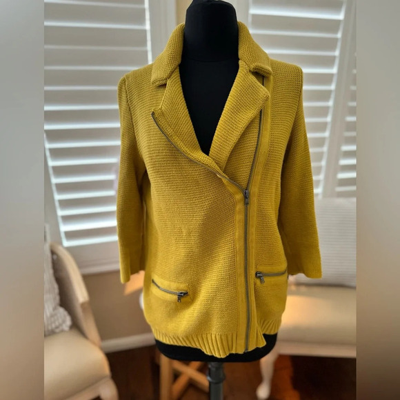GAP | Citron Knit Zip Up Sweater Jacket - Size: XS - Picture 1 of 5
